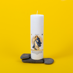 VELÓN DON PEDRO COLOR BLANCO ALTO 23 CM*7 CM