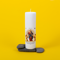 VELÓN DON PEDRO COLOR BLANCO ALTO 23 CM*7 CM