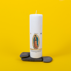 VELÓN DON PEDRO COLOR BLANCO ALTO 23 CM*7 CM