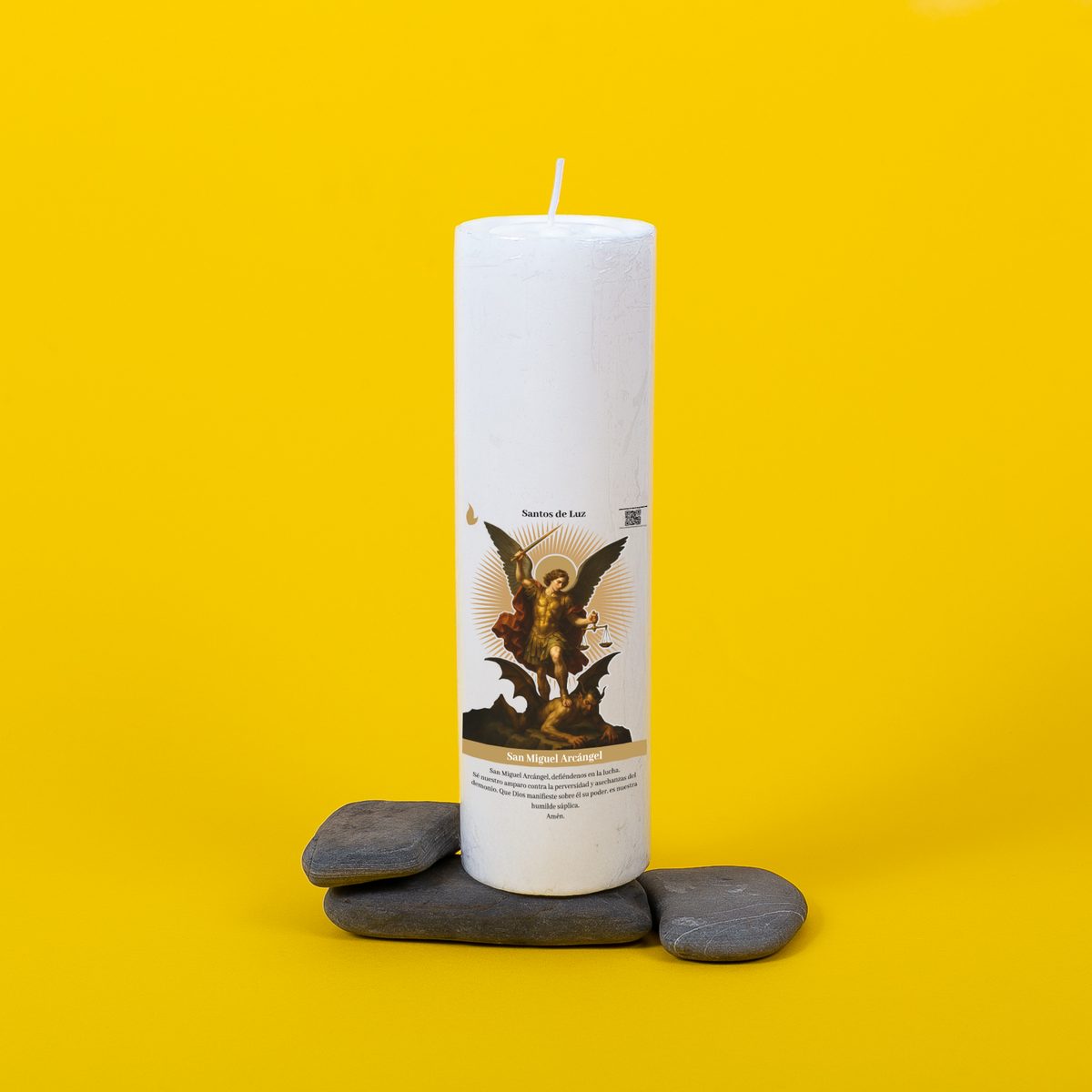 VELÓN DON PEDRO COLOR BLANCO ALTO 23 CM*7 CM