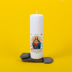 VELÓN DON PEDRO COLOR BLANCO ALTO 23 CM*7 CM