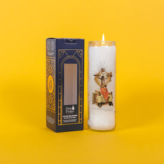 VELÓN RELIGIOSO VASO DE VIDRIO