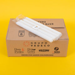 VELA LISA BLANCA 29CM*2.5CM DON PEDRO