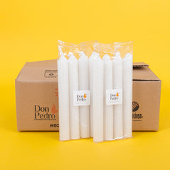 VELA LISA BLANCA 20CM*2.5CM DON PEDRO