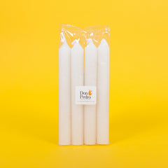 VELA LISA BLANCA 20CM*2.5CM DON PEDRO