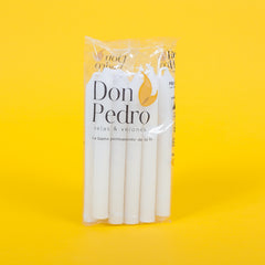 VELA LISA BLANCA 15CM*1.5CM DON PEDRO