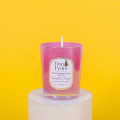 VELA DE AROMA POLLUX PEQUEÑA ROSA ARCOÍRIS