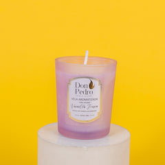 VELA DE AROMA POLLUX PEQUEÑA MORADO MATE