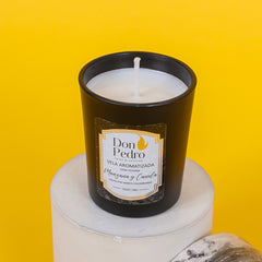 VELA DE AROMA POLLUX PEQUEÑA NEGRO MATE