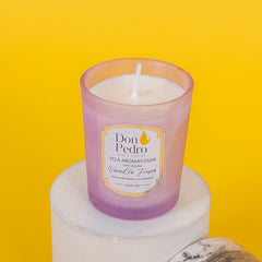 VELA DE AROMA POLLUX PEQUEÑA MORADO MATE