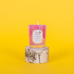 VELA DE AROMA POLLUX PEQUEÑA ROSA ARCOÍRIS