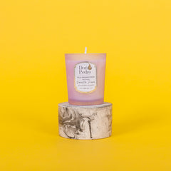 VELA DE AROMA POLLUX PEQUEÑA MORADO MATE