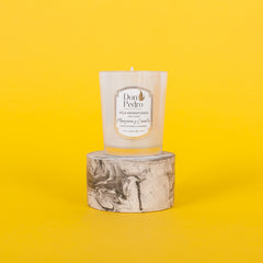 VELA DE AROMA POLLUX PEQUEÑA BLANCO ARCOÍRIS