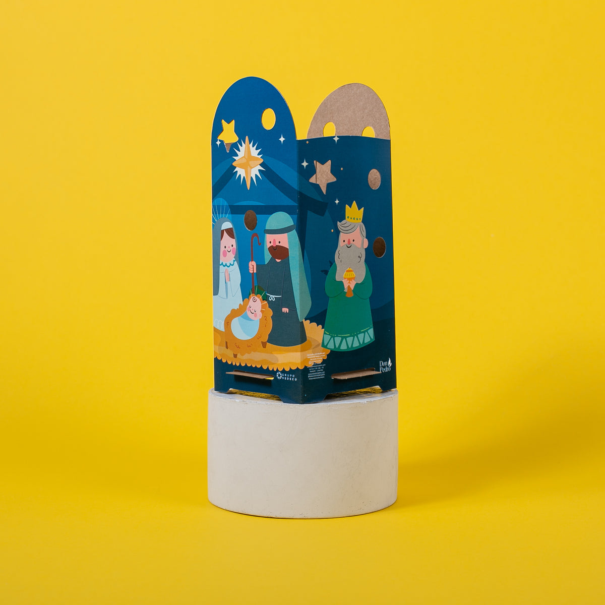 FAROL DE NAVIDAD GRANDE CON VELA DON PEDRO