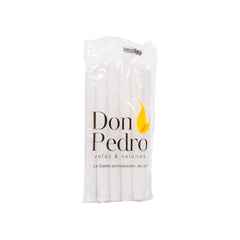 VELA LISA BLANCA 12CM*1.7CM DON PEDRO